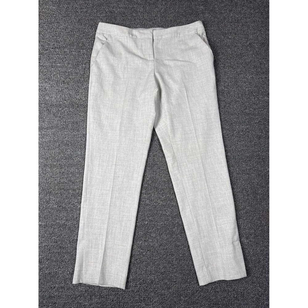 Amanda Chelsea Womens‎ Gray Straight Leg Dress Pants Elastic Back Size 6